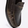 Gathered Loafer with Brushed Detail