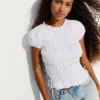Gathered T-Shirt with Side Ties