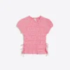 Gathered T-Shirt with Side Ties