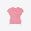 Gathered T-Shirt with Side Ties