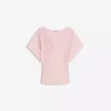 Gathered V-Neck T-Shirt – Women