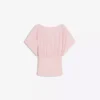 Gathered V-Neck T-Shirt – Women