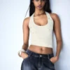 Halter Top with Buttons Halter Top with Buttons
