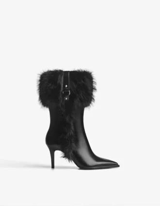 Heeled Ankle Boot with Fur Detail – Boots and Ankle Boots