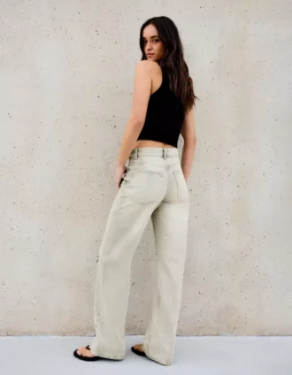 High-Waist Straight Wide-Leg Jeans – Pants