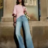 High-Waist Straight Wide-Leg Jeans – Pants