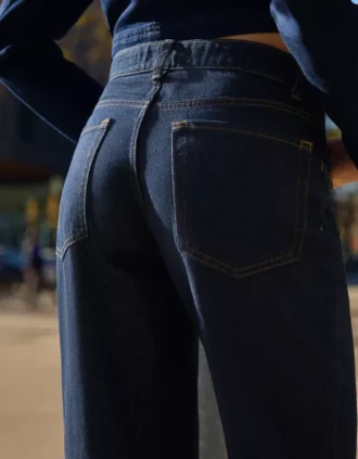 High-Waist Straight Wide-Leg Jeans – Pants – Women