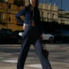 High-Waist Straight Wide-Leg Jeans – Pants – Women