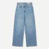 High-Waist Wide-Leg Jeans with Crossover Waist – Pants