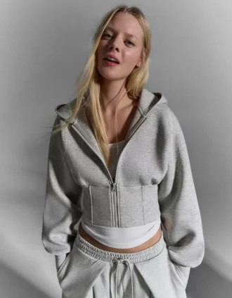 High-Waist Zip-Up Hoodie – #Bershkastyle – Women