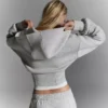 High-Waist Zip-Up Hoodie – #Bershkastyle – Women