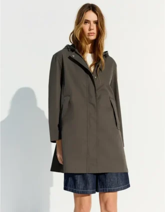 Hooded Water Repellent Windproof Trench – Jackets and Trench