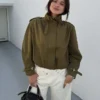 Jacket with Ruched Buckles Jacket with Ruched Buckles