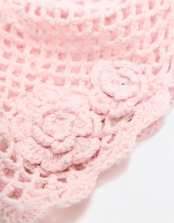 Knitted Flower Fascinator Knitted Flower Fascinator