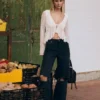 Lace Ruffled T-Shirt – #Bershkastyle – Women