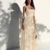 Lace-Trimmed Midi Dress Lace-Trimmed Midi Dress