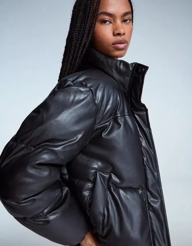Leather Effect Puffer Jacket – Jackets and Trench Leather Effect Puffer Jacket – Jackets and Trench