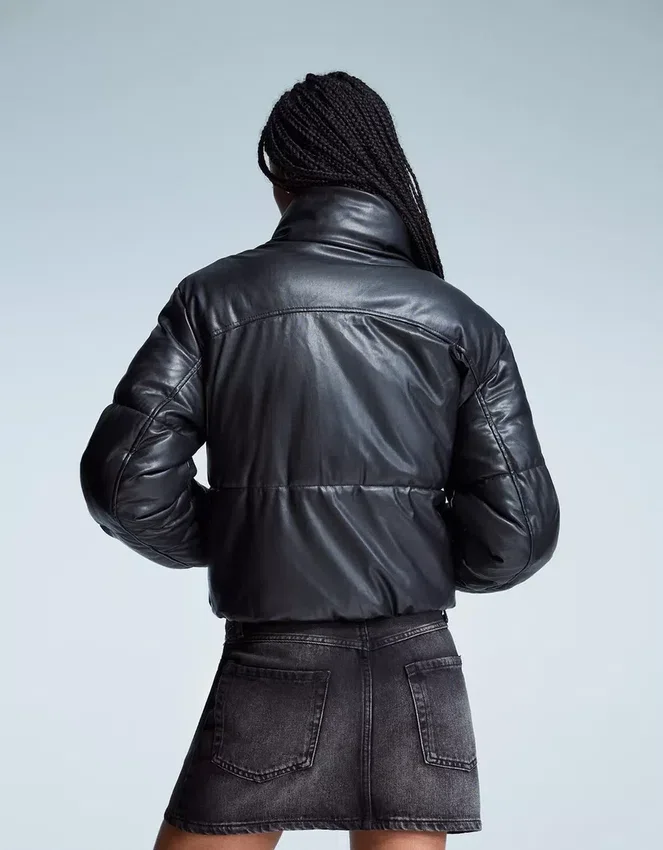 Leather Effect Puffer Jacket – Jackets and Trench Leather Effect Puffer Jacket – Jackets and Trench
