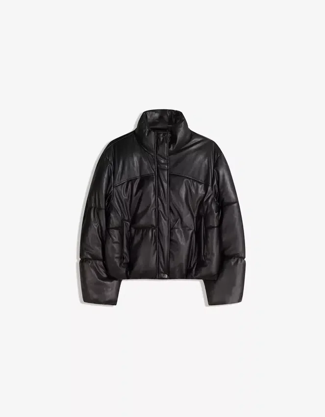 Leather Effect Puffer Jacket – Jackets and Trench Leather Effect Puffer Jacket – Jackets and Trench