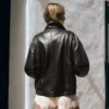 Leather Funnel Neck Jacket – Women Leather Funnel Neck Jacket – Women