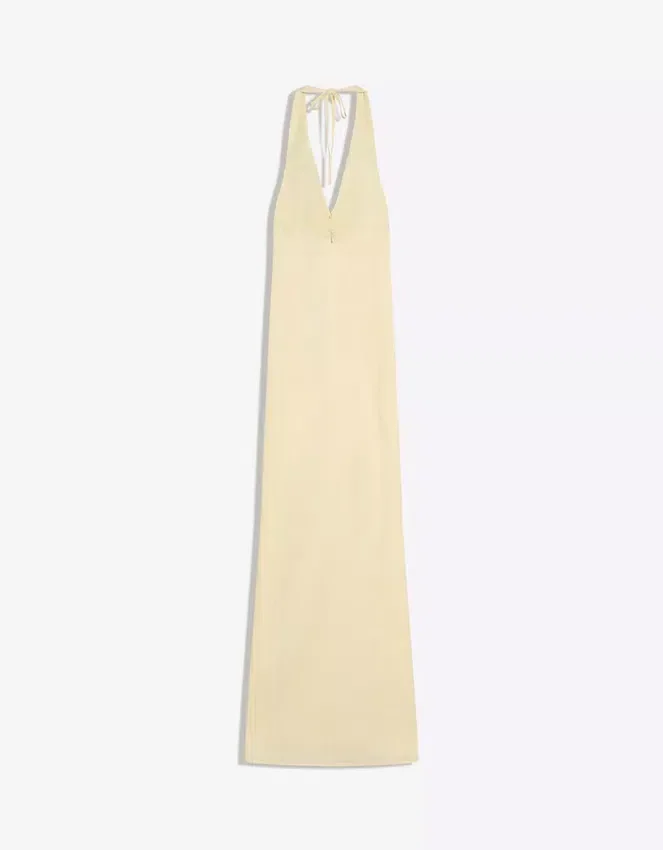 Linen Blend Halter Midi Dress – Dresses and Jumpsuits Linen Blend Halter Midi Dress – Dresses and Jumpsuits