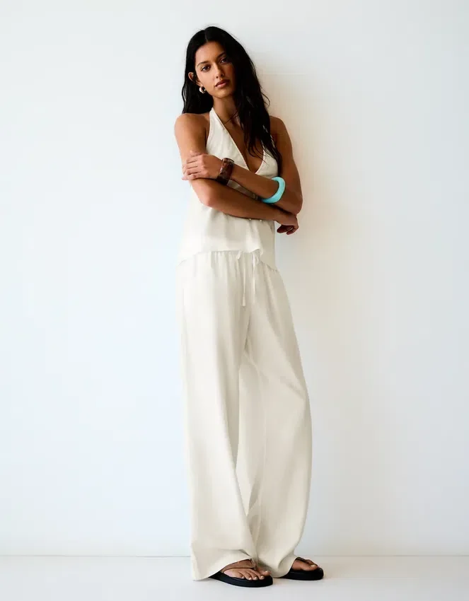 Trousers with Elastic Waistband – Pants – Women Trousers with Elastic Waistband – Pants – Women