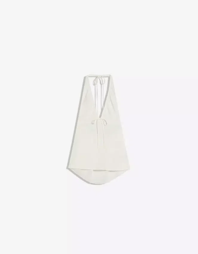 Linen Blend Halter Waistcoat – Women Linen Blend Halter Waistcoat – Women