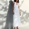 Long Poplin Halter Dress Long Poplin Halter Dress