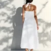 Long Poplin Halter Dress Long Poplin Halter Dress