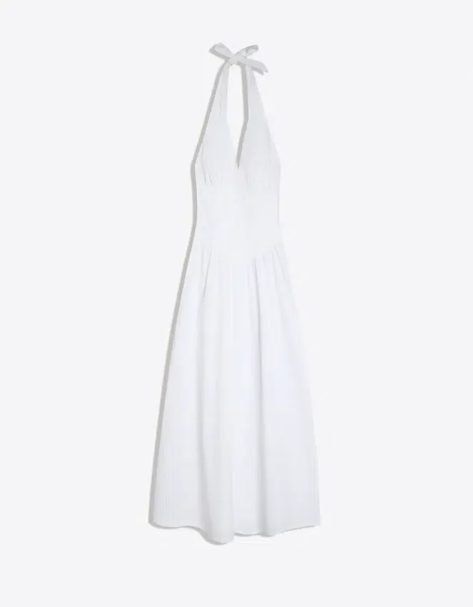 Long Poplin Halter Dress Long Poplin Halter Dress