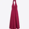 Long Poplin Halter Dress Long Poplin Halter Dress
