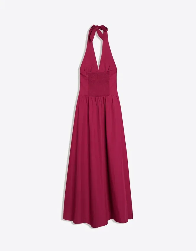 Long Poplin Halter Dress Long Poplin Halter Dress