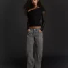 Long Sleeve Asymmetric Tulle T-Shirt Long Sleeve Asymmetric Tulle T-Shirt