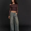 Long Sleeve Asymmetric Tulle T-Shirt Long Sleeve Asymmetric Tulle T-Shirt