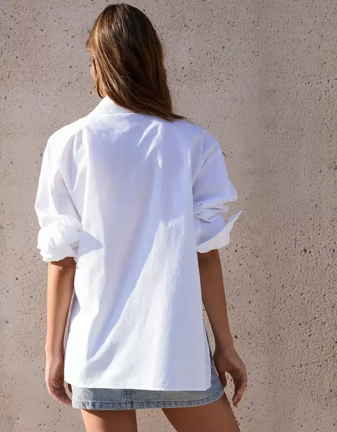 Long Sleeve Crossover Button Shirt Long Sleeve Crossover Button Shirt