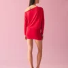 Long Sleeve Mini Dress with a Fitted Skirt
