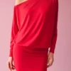 Long Sleeve Mini Dress with a Fitted Skirt