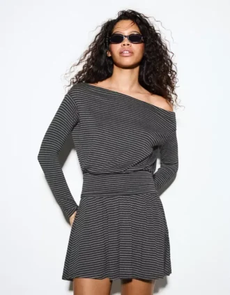 Long Sleeve Mini Dress with Sash
