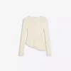 Long Sleeve Ruffled Blonde Lace T-Shirt Long Sleeve Ruffled Blonde Lace T-Shirt