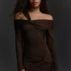 Long Sleeve Tulle Mini Dress with Knots – Dresses and Jumpsuits Long Sleeve Tulle Mini Dress with Knots – Dresses and Jumpsuits