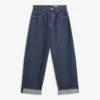 Low-Rise Baggy Jeans with Roll-Up Hem – Pants