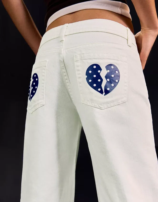 Low-Rise Baggy Jeans with Studs – Pants Low-Rise Baggy Jeans with Studs – Pants