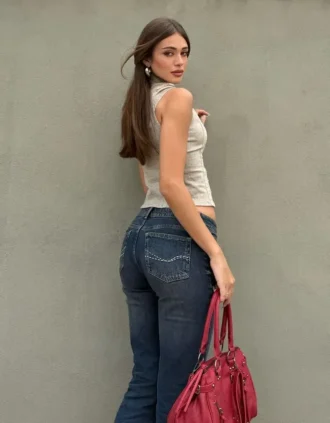 Low-Rise Bootcut Jeans