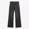 Low-Rise Bootcut Jeans with Flaps