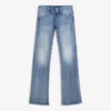 Low-Rise Bootcut Jeans with Flaps