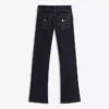 Low-Rise Bootcut Jeans with Flaps