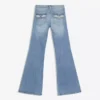 Low-Rise Embroidered Flared Jeans – Pants
