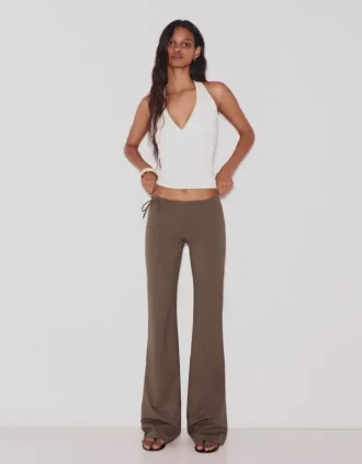 Low-Rise Flared Trousers