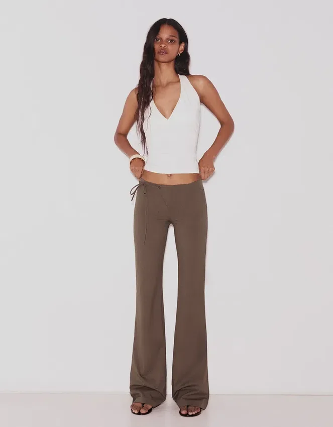 Low-Rise Flared Trousers Low-Rise Flared Trousers
