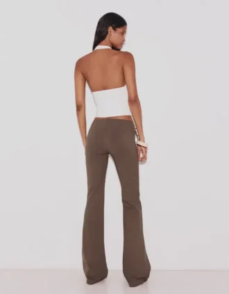 Low-Rise Flared Trousers